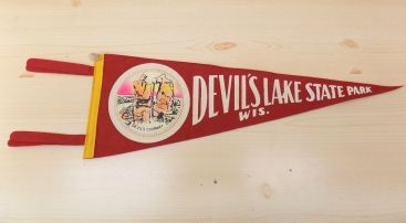 Vintage Devil's Lake State Park Felt Pennant Flag Main Image Vintage Devil's Lake State Park Felt Pennant Flag Main Image