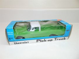 Vintage 1960's Ichimura Chevrolet Pick-up Truck-Tin-Lime Green and White-Good