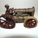 Vintage Tractor-cast Iron Gray/Red Ford/Fordson w/ farmer-Arcade?-fair shape Alternate View 4
