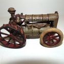 Vintage Tractor-cast Iron Gray/Red Ford/Fordson w/ farmer-Arcade?-fair shape Alternate View 4