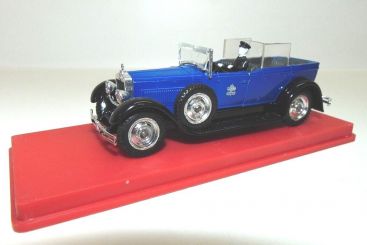 Vintage Solido Toys #1541929 Fiat 525N Touring Car-Diecast-Blue/Black-1:43 Main Image