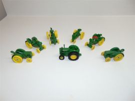 Vintage 7 John Deere Historical Tractors Ertl diecast toy lot 1/64--good