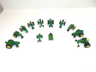 Vintage 12 John Deere 50-60's era Historical Tractors Ertl Diecast lot-1/64 Main Image Vintage 12 John Deere 50-60's era Historical Tractors Ertl Diecast lot-1/64 Main Image