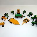 Vintage 12 John Deere 70's era Historical Tractors and trailers-Ertl Diecast Lot Main Image