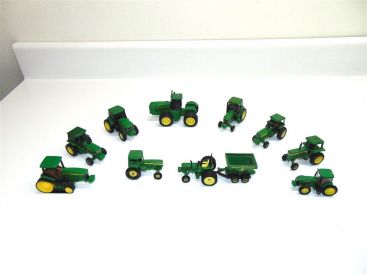 Vintage 12 John Deere Gen..II Historical Tractors and trailers-Ertl Diecast Lot Main Image