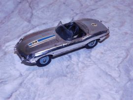 Vintage Corgi Toys Chrome E Type Jaguar 1:43 Scale Diecast Toy Car