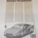 Older Tamiya Ferrari Testarossa 1:24 Sports Car Series Model Kit Alternate View 15