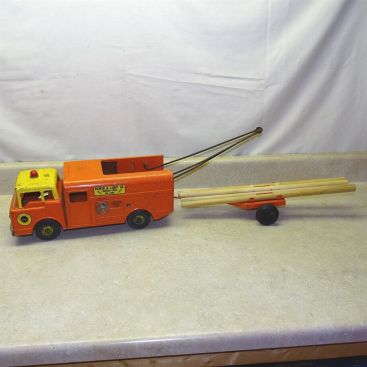 Vintage Nylint Power & Light CO. Lineman Truck, Trailer, Poles, Steel, #3200, Main Image Vintage Nylint Power & Light CO. Lineman Truck, Trailer, Poles, Steel, #3200, Main Image
