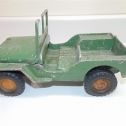 Vintage 1940's AL-Toy Green Jeep Military with windshield/opening hood-Cast Al. Alternate View 5