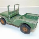 Vintage 1940's AL-Toy Green Jeep Military with windshield/opening hood-Cast Al. Alternate View 4
