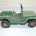 Vintage 1940's AL-Toy Green Jeep Military with windshield/opening hood-Cast Al. Alternate View 7