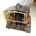Vintage Steam Dozer Scoop Toy, Erector Set Style Hand Assembled Industrial Steel Alternate View 2