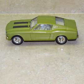 Vintage Buddy L Car Mustang Fastback, Japan, 9", Tin/Pressed Steel