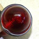 Vintage Auto Lamp Pair (2) Red + Green Glass Lamp Lens, Chicago Model 666 Lights Alternate View 7