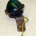 Vintage Auto Lamp Pair (2) Red + Green Glass Lamp Lens, Chicago Model 666 Lights Alternate View 2
