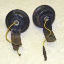 Vintage Auto Lamp Pair (2) Red + Green Glass Lamp Lens, Chicago Model 666 Lights Alternate View 4