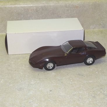 Vintage1982 Corvette Stingray Dealer Promo Car + Box, Dark Claret Main Image Vintage1982 Corvette Stingray Dealer Promo Car + Box, Dark Claret Main Image