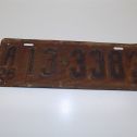 Vintage 1926 Wisconsin License Plate #13-338 Main Image