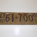 Vintage 1930 Wisconsin License Plate #61-700 Main Image