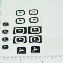 John Deere Logos in Black Sticker Set Main Image