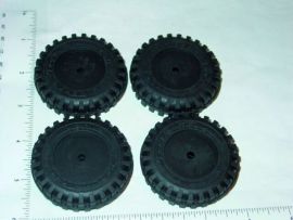 Set of 4 Rubber Tonka Script Tire Toy Parts