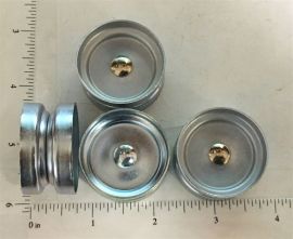 Set of 4 Tonka Bulldozer/Crane Wheel Replacement Toy Part