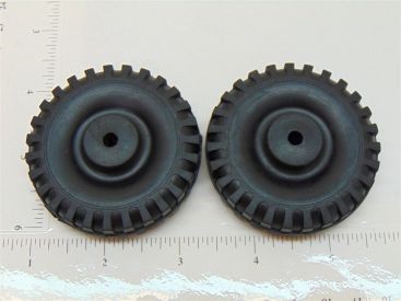 Pair of Rubber Tonka Script Tire Toy Parts Main Image