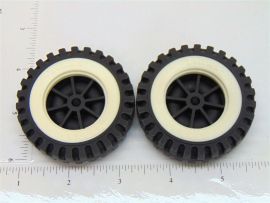 Set of 2 Tonka Plastic Wheels/Inserts Replacement Toy Parts