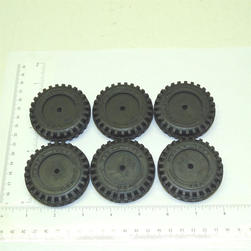 Set of 6 Rubber Tonka Script Tire Toy Parts Toy Parts Gasoline