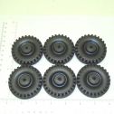 Set of 6 Rubber Tonka Script Tire Toy Parts Alternate View 1