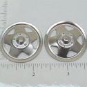Set of 2 Plated Tonka Triangle Hole Hubcap Toy Part Main Image