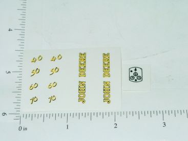 John Deere 40 50 60 70 Tractor Yellow & Black Numbers Sticker Set Main Image