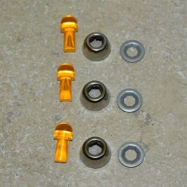 Tonka Replacement Custom Amber Flasher w/Bezel Toy Parts (3)