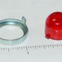 Structo Reproduction Red Flasher Light w/Chrome Trim Ring Toy Part Alternate View 1