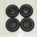 Structo Set of 4 Reproduction Real Rubber 2" Replacement Tire Toy Part Main Image