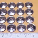 Set of 16 Zinc Plated Tonka Solid Disc Hubcap Toy Parts Semi Truck Main Image