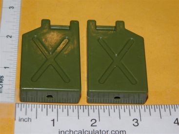 Pair Injection Mold Plastic Gasoline Cans for Tonka Army Jeep & Others Main Image