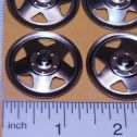 Set of 16 Zinc Plated Tonka Triangle Hole Hubcap Toy Parts Semi Truck Alternate View 1