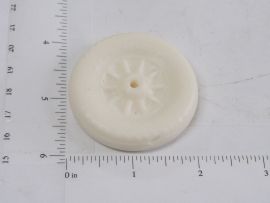 Wyandotte White Rubber 2" Spoke Wheel/Tire Replacement Toy Part