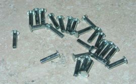 25 Semi Tubular 1/8" by 7/16" Tonka Rivets