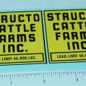 Pair Structo Cattle Farms Semi Truck Stickers Main Image