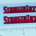 Pair Structo Red/Black Replacement Door Stickers Main Image