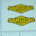 Pair Structo Yellow/Black Diamond Style Door Stickers Main Image