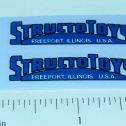 Pair Structo Toys Blue Door Logo Stickers Main Image