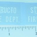 Pair Structo Fire Department Truck Sticker Set Main Image