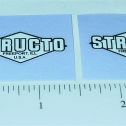 Pair Structo Black on White Door Stickers Main Image