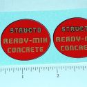 Pair Structo Ready Mix Cement Truck Stickers Main Image