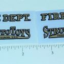 Pair Structo International Fire Pumper Truck Stickers Main Image