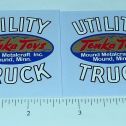 Pair Tonka Cabover Utility Truck White Sticker Set Main Image