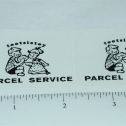 Pair Tootsietoy Parcel Delivery Service Van Sticker Set Main Image